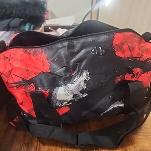 Stylish Black and Red Men's Duffle Bag